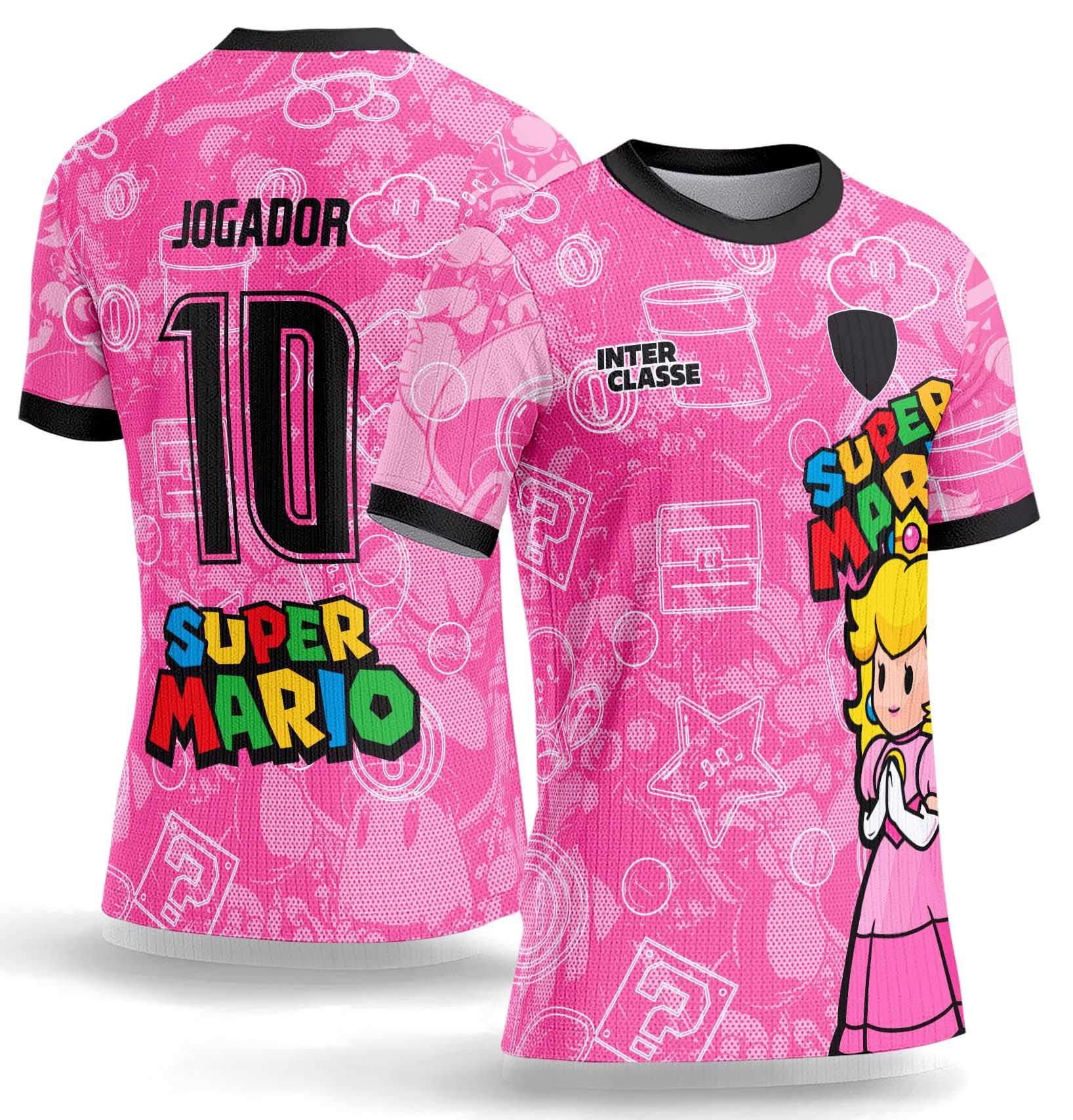 Arte Vetor Camisa Interclasse 1048 Super Marios Bros Princesa Peach