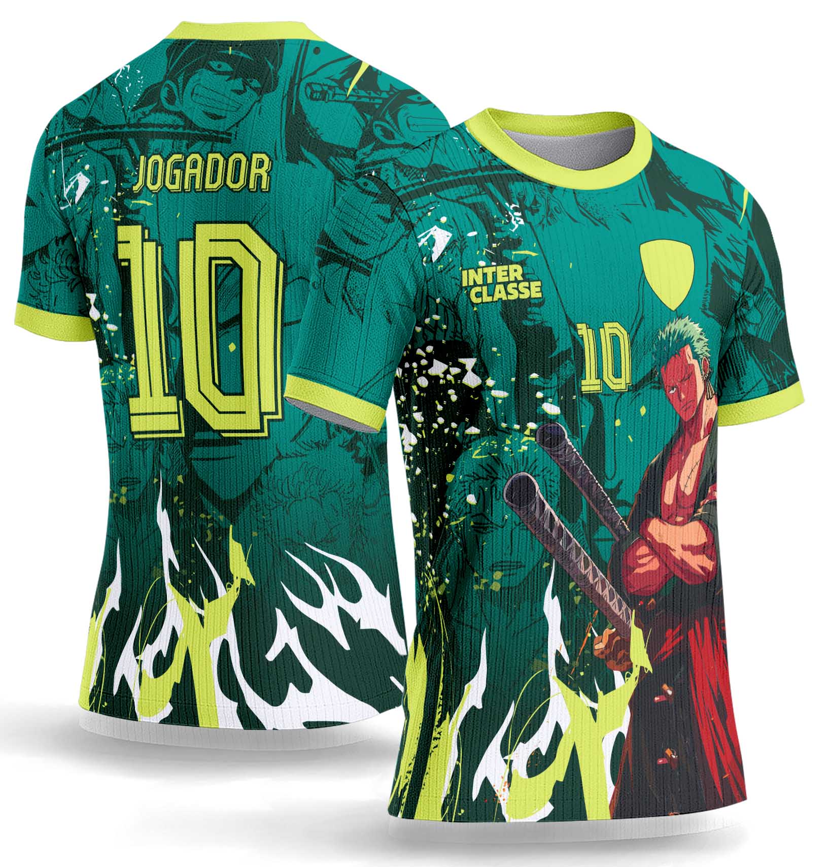 Arte Vetor Camisa Interclasse 1054 One Piece Roronoa Zoro
