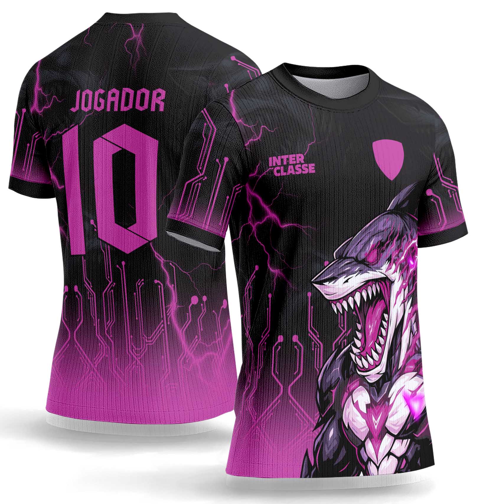 Arte Vetor Camisa Interclasse 1153 Tubarão Ciborgue