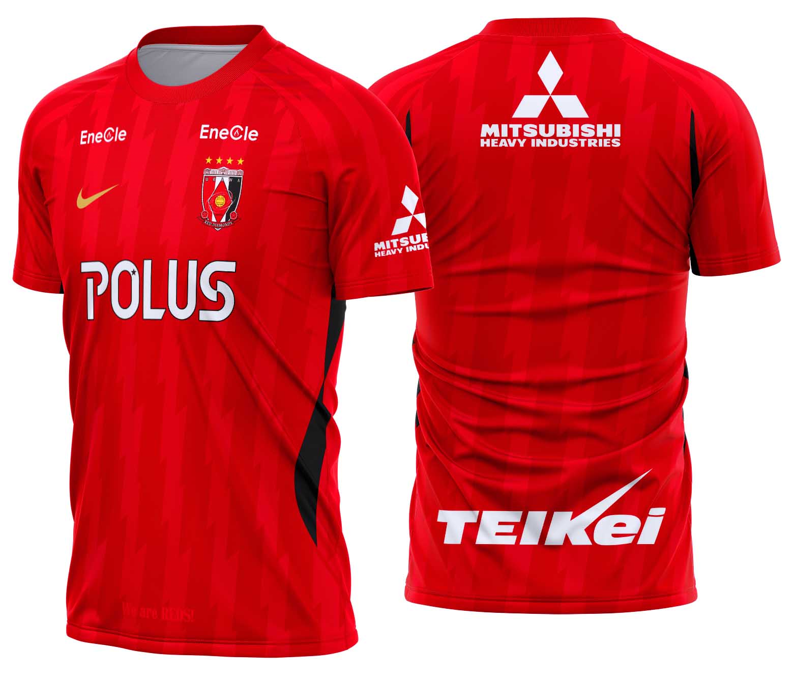 Arte Vetor Camisa Urawa Red Diamonds Home 2026-2027