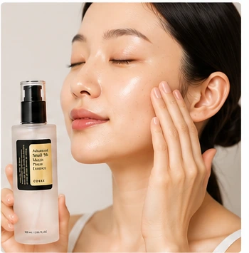 Aplicação de produto de skincare