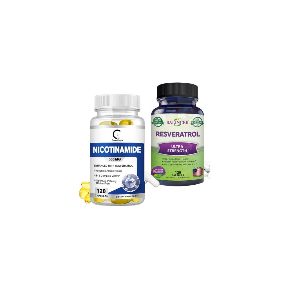 Pack Nicotinamida 500 Mg + Resveratrol 1000 mg 240 Cáp