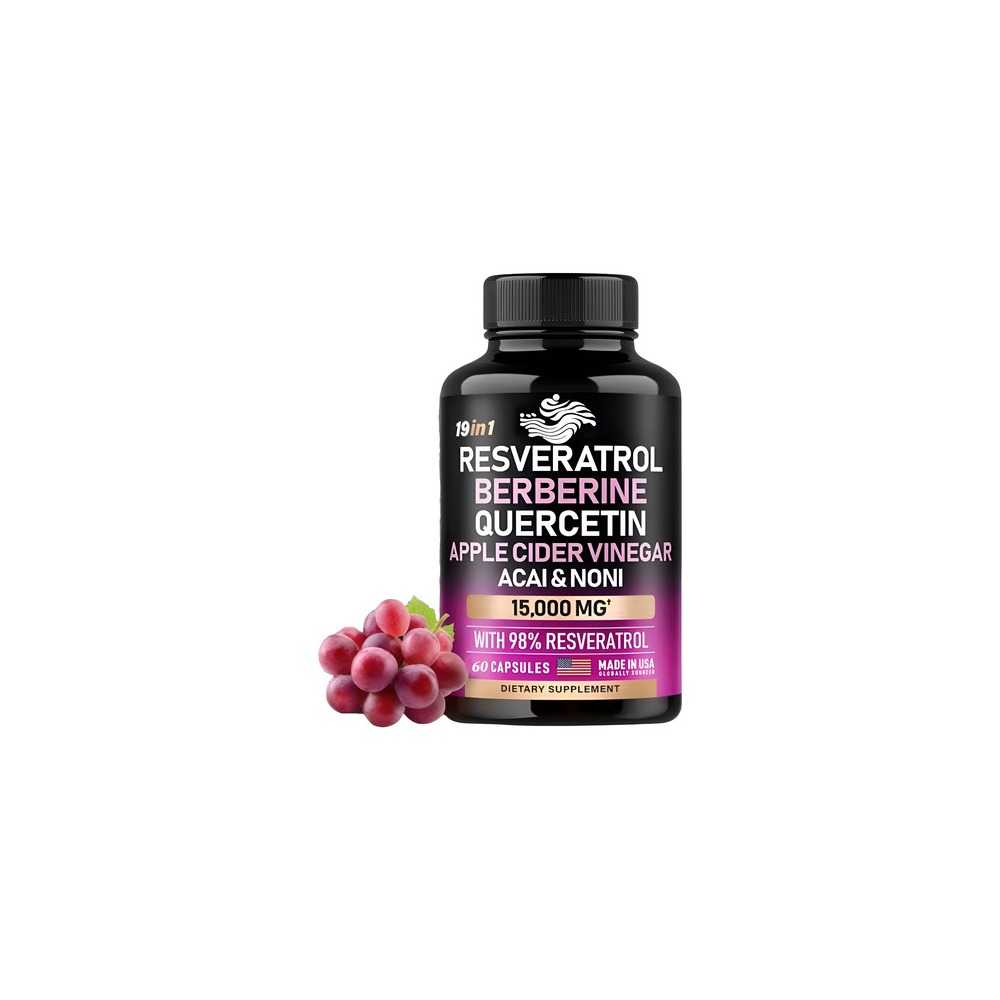 Resveratrol, Berberina, Vinagre De Sidra Manzana 19 En 1