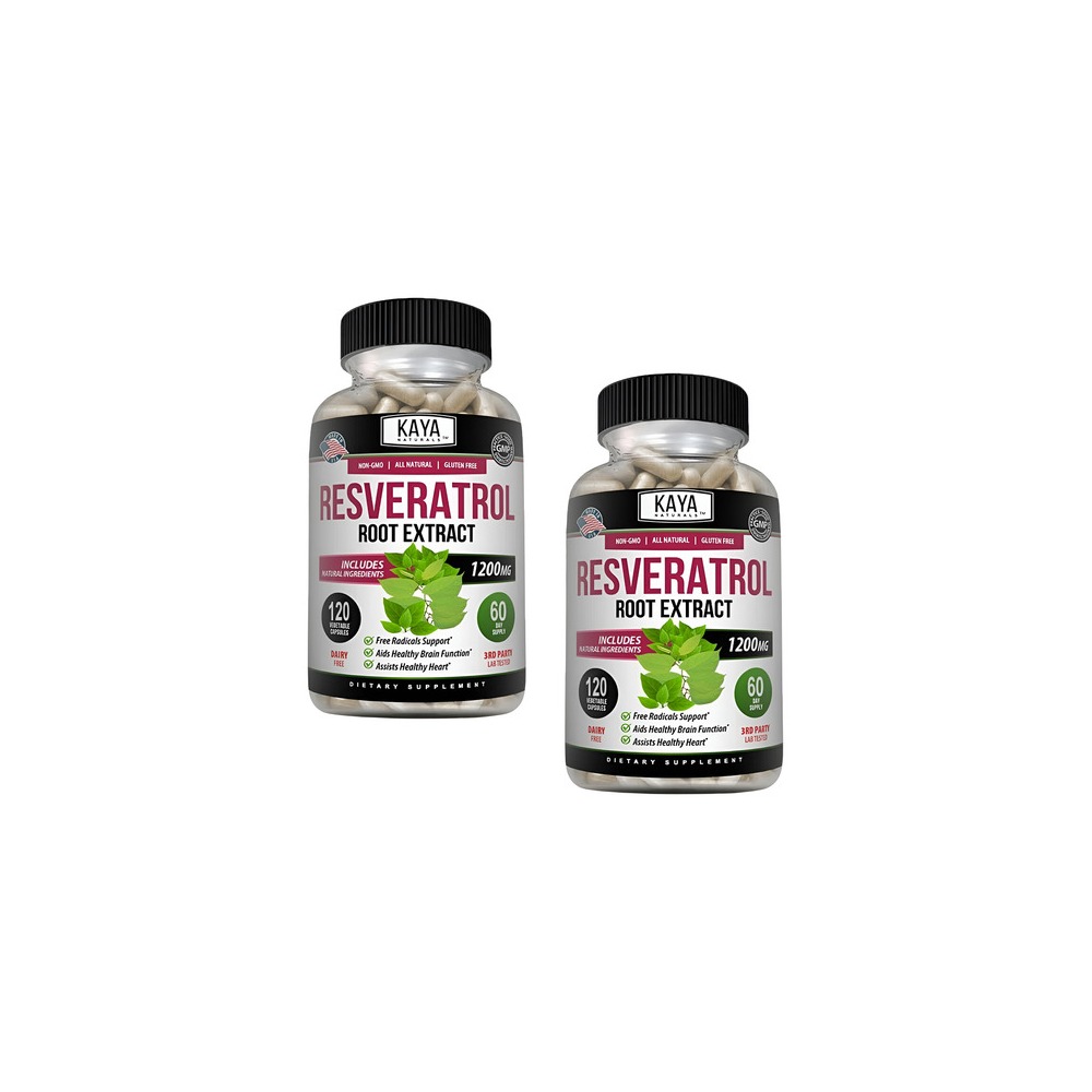 Pack Resveratrol 1200 Mg 120 Cápsulas X 2Unidades