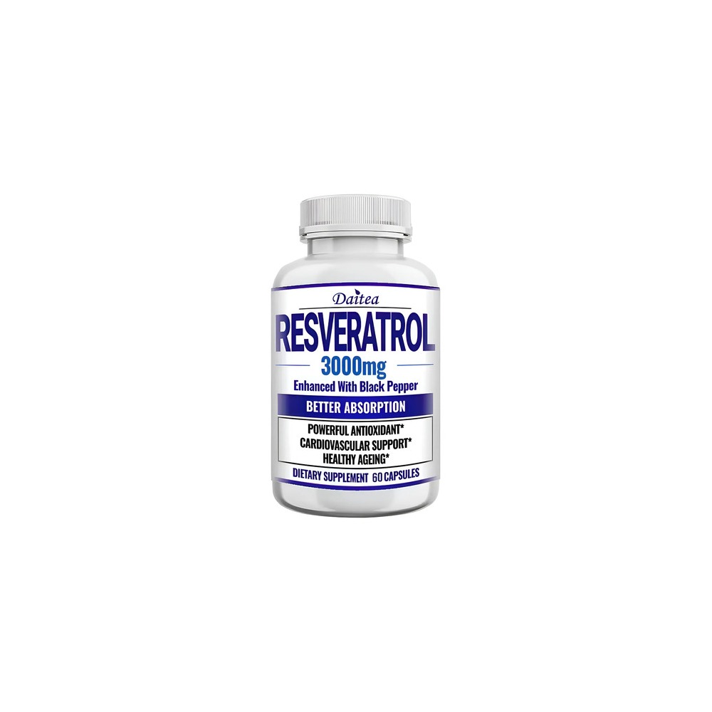 Resveratrol 3000 Mg 60 Cápsulas Suplemento Original