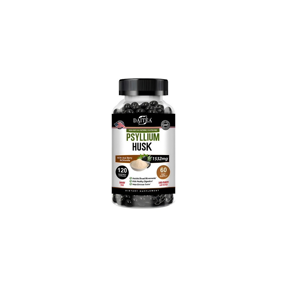 Psyllium Husk Enzimas Digestivas Control De Peso 120 Cáp