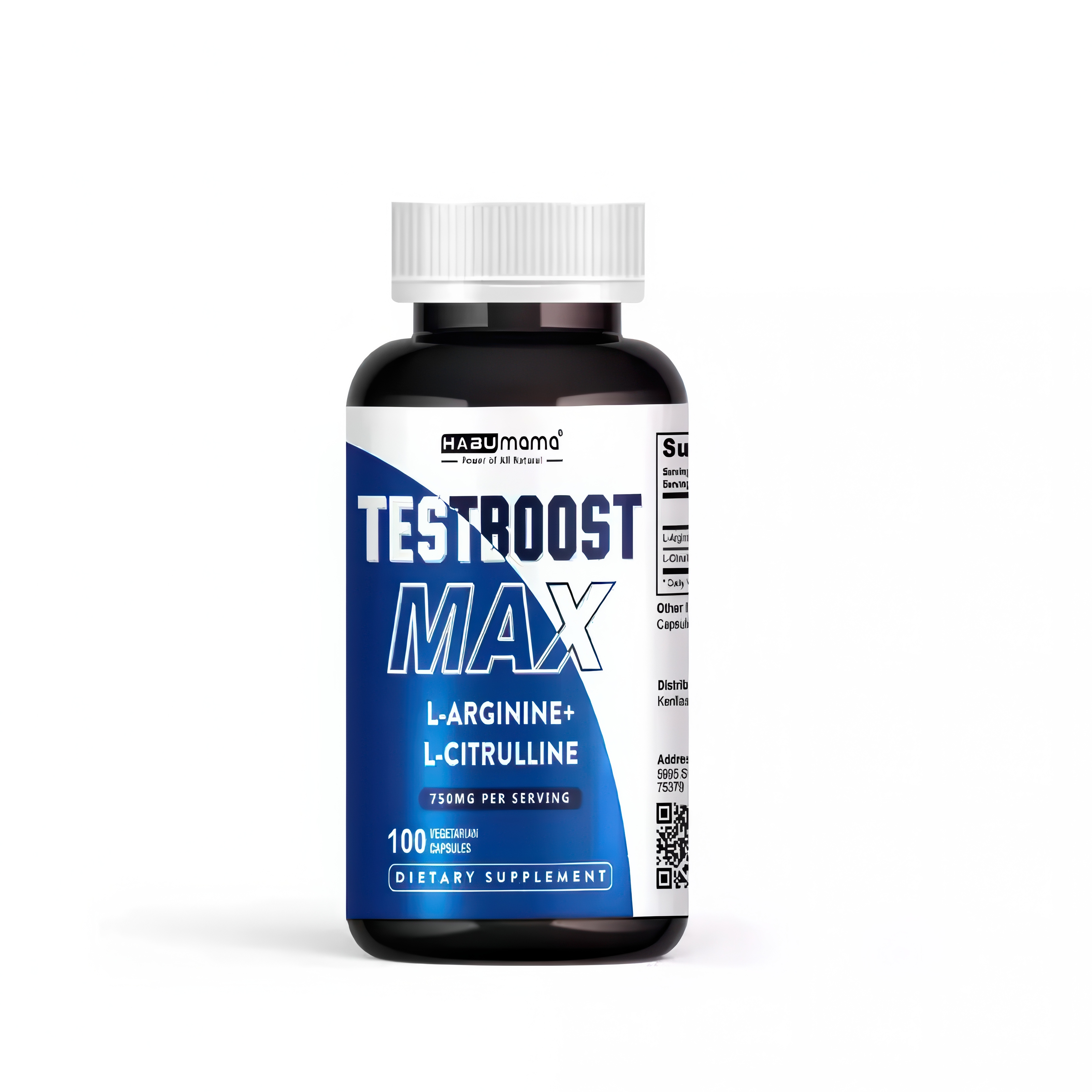 TestBoost-Max L-Arginina L-Citrulina 100 Cápsulas