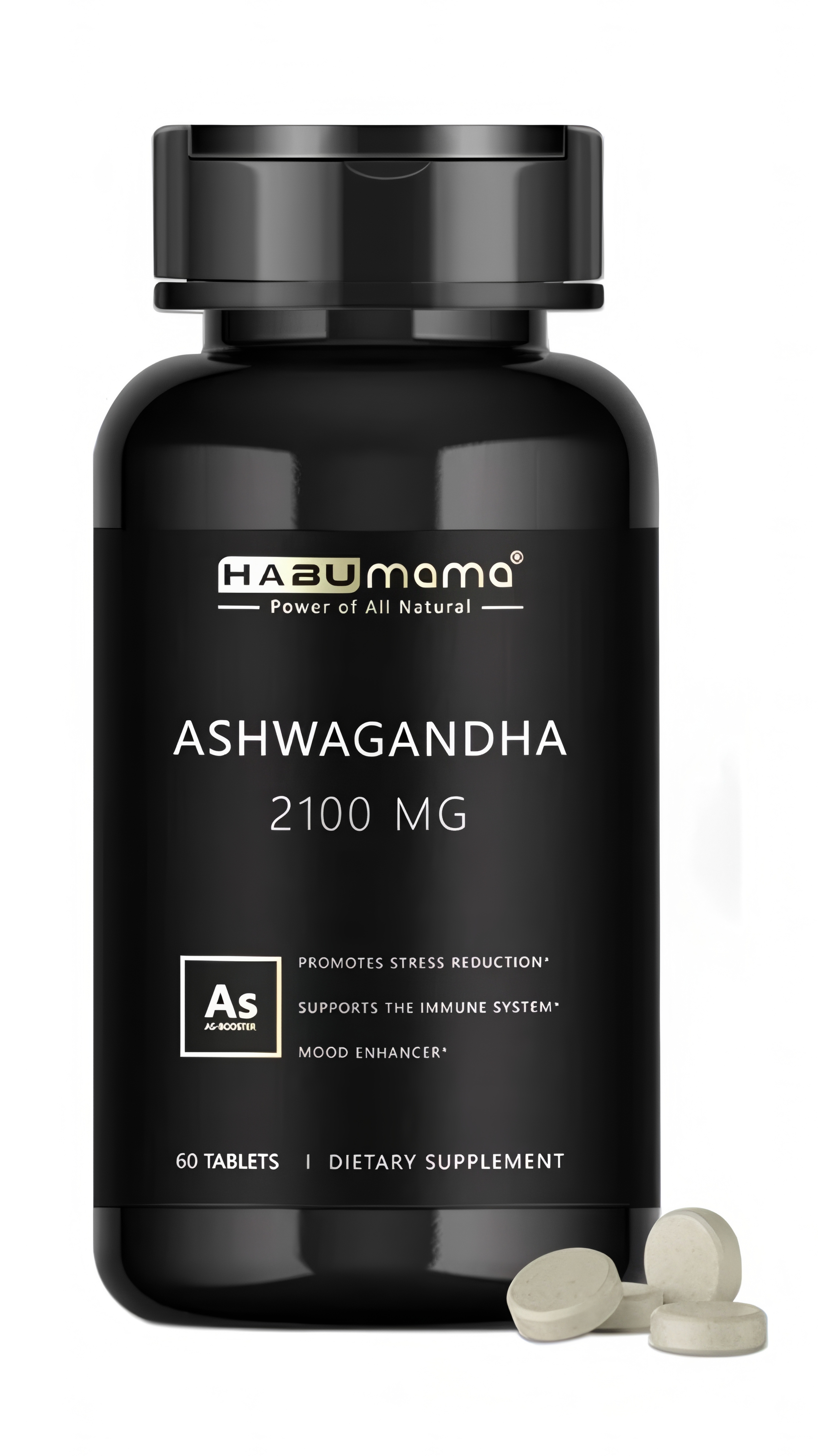 Habumama Ashwagandha 2100 mg (60 Tabletas / Cápsulas Vegetales)