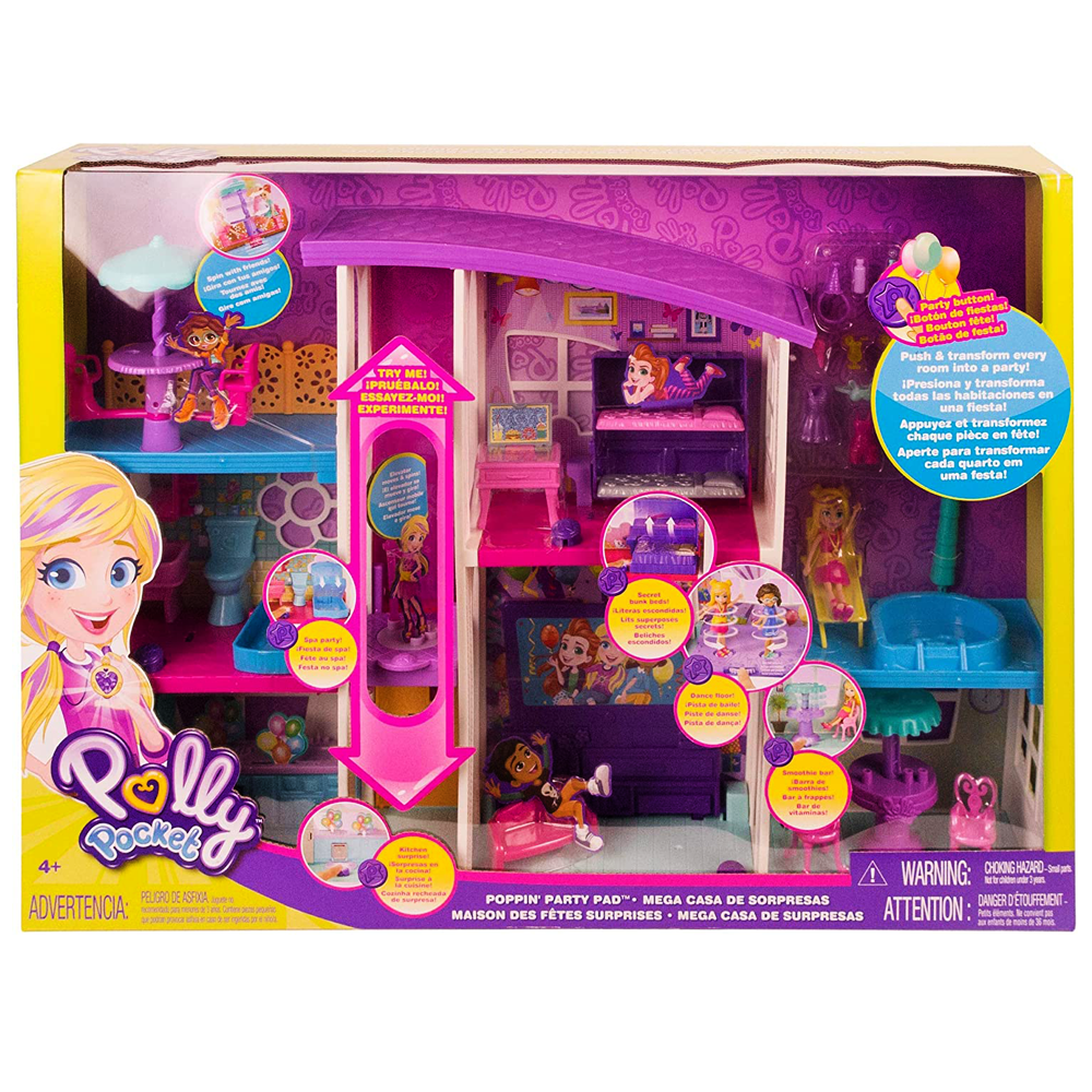 Polly Pocket Cascada Polly-sorpresas – Cofre De Zumo De Frutas Con Juego De Agua Y 25 Sorpresas – +4 Años