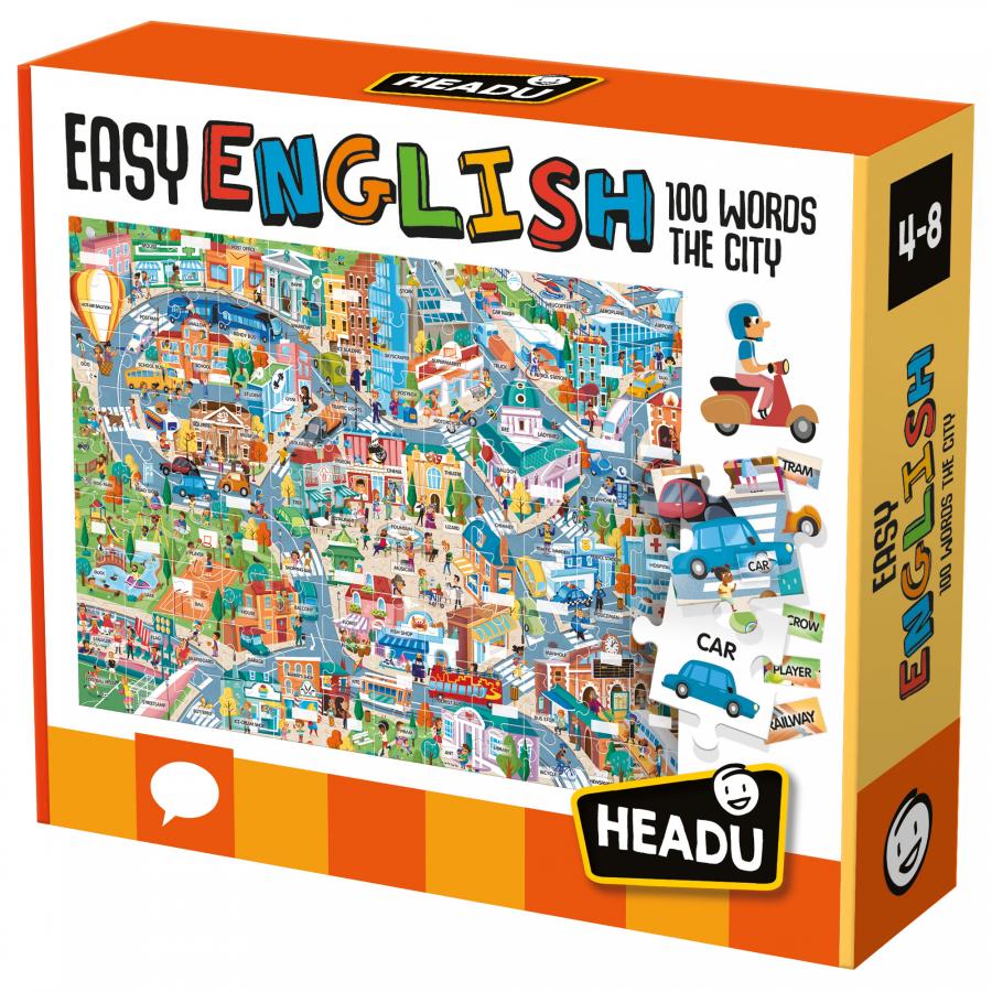Caja de Headu: JUEGO INGLES FACIL EN LA CIUDAD 100 PALABRAS