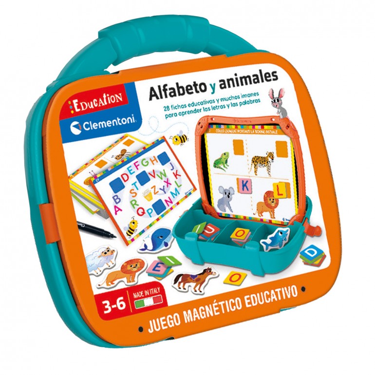 Caja de Clementoni - Maletin Magnetico alfabeto y Animales