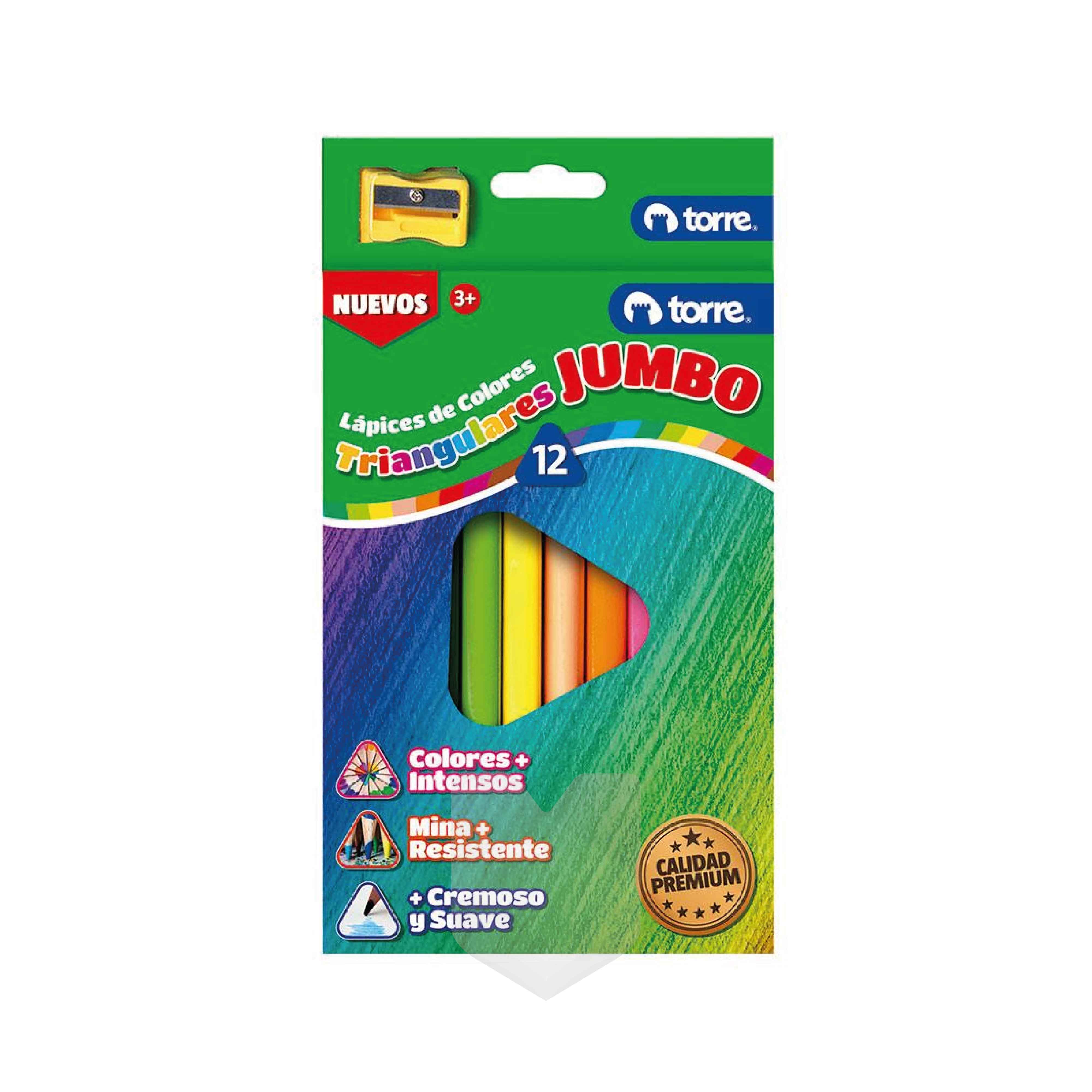 colores jumbo triangulares 24 piezas