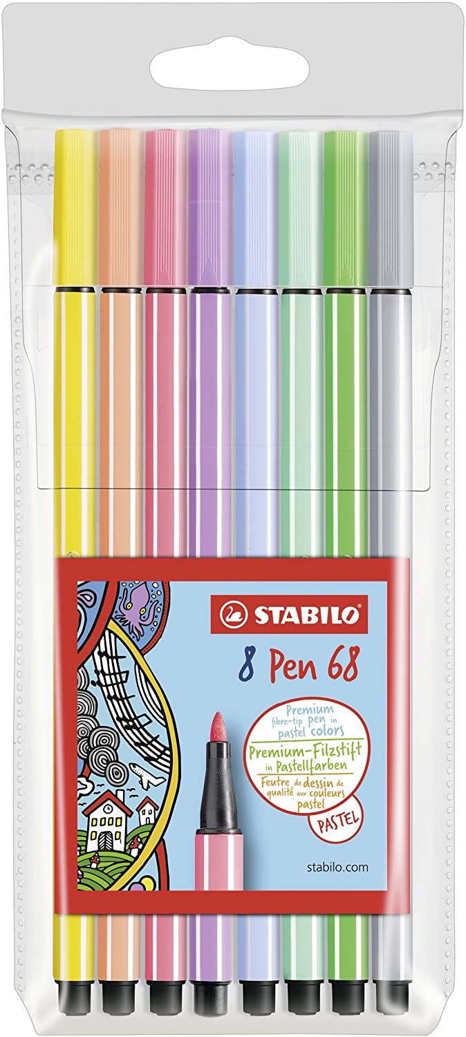 Set Stabilo 8 Colores Pastel Pen 68