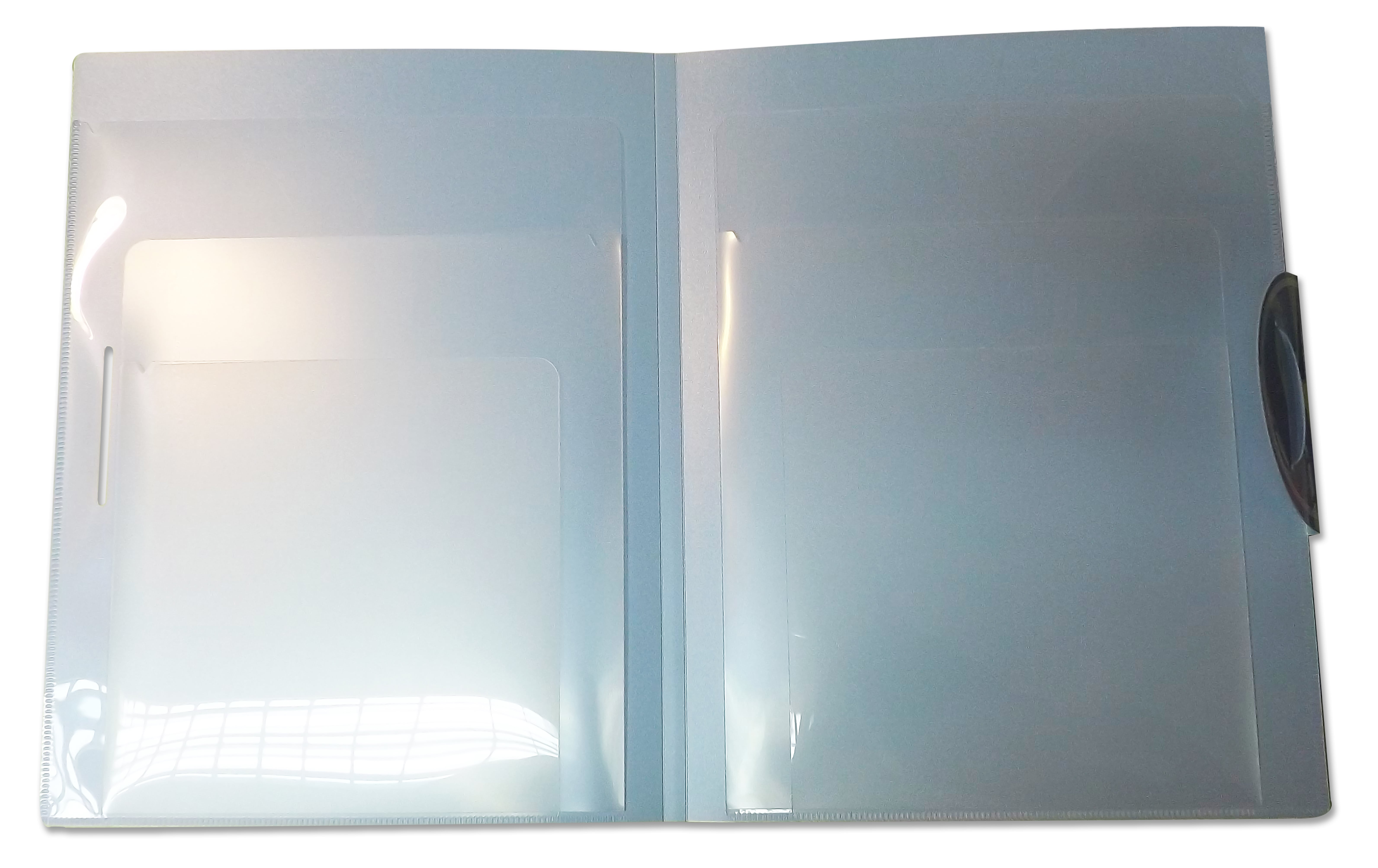 Carpeta A4 con 6 bolsillos celeste Isofit