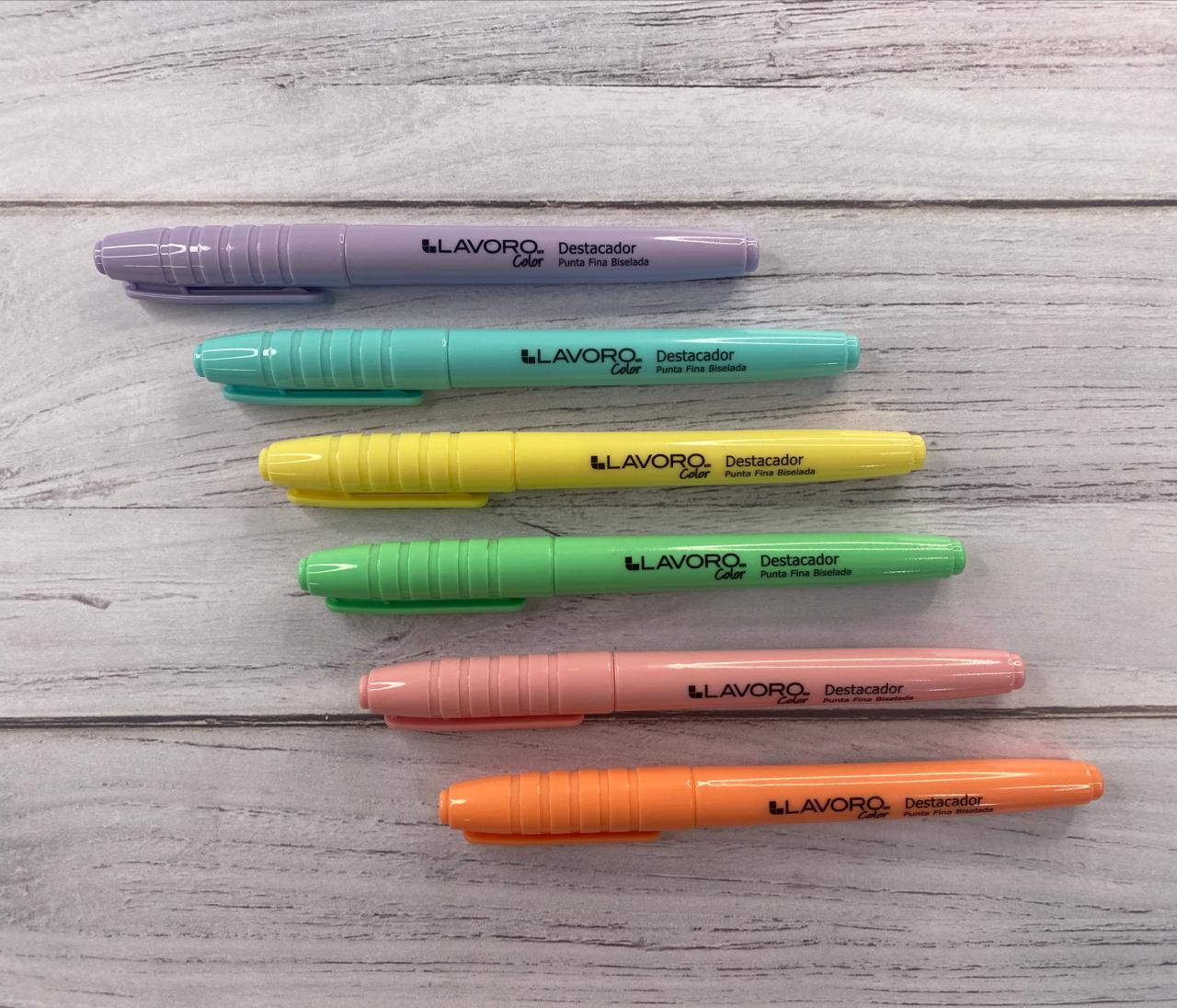 Destacador Lavoro Pastel Delgado