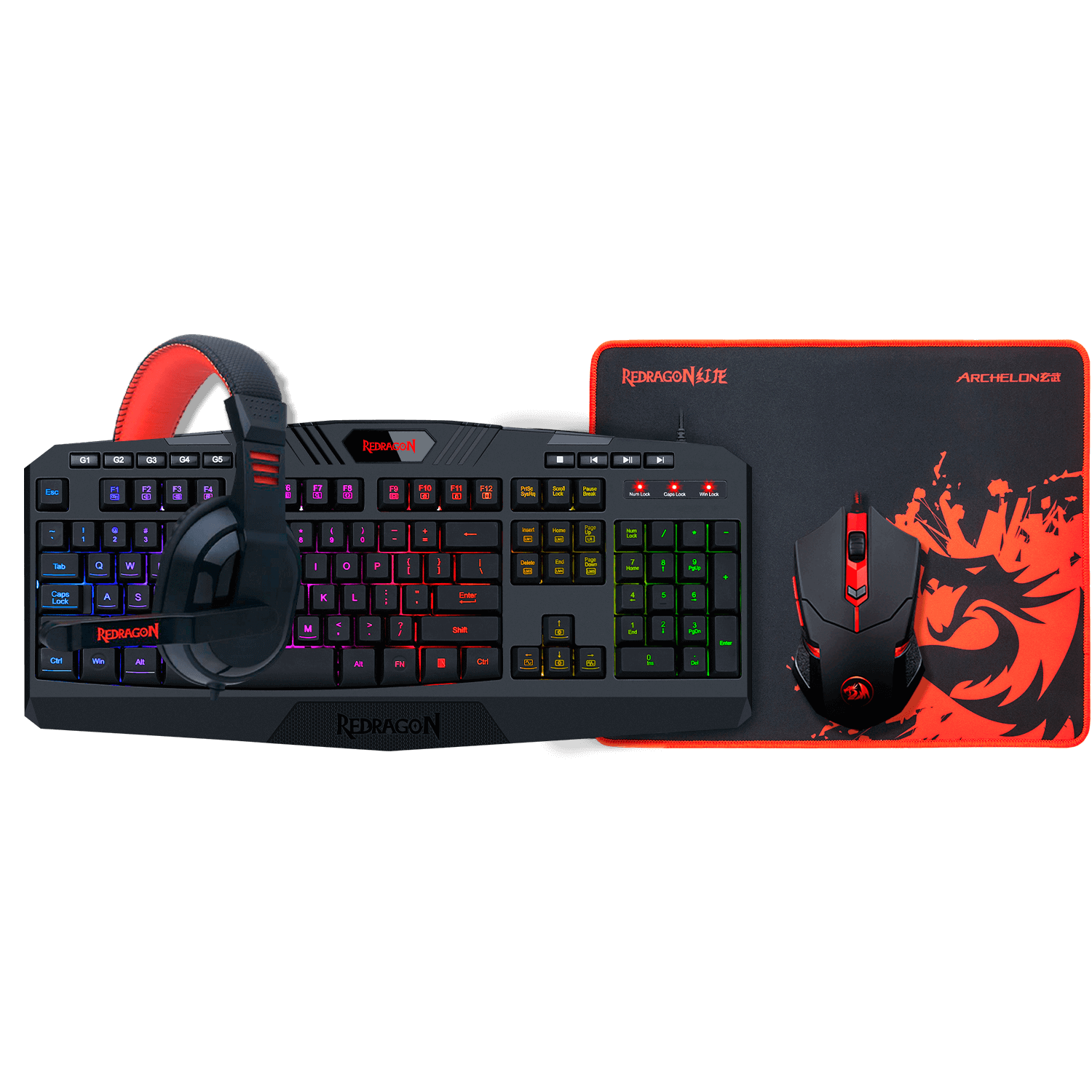 KIT DE TECLADO Y MOUSE REDRAGON S101-BA 4 EN 1 S101-BA-SP