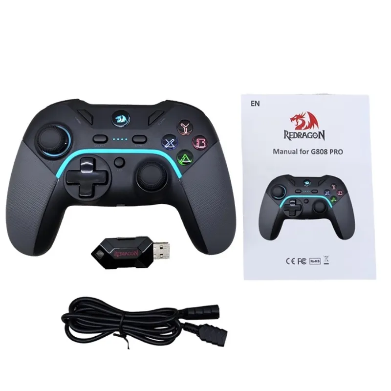 GAMEPAD REDRAGON HARROW PRO INALAMBRICO PC G808-PRO