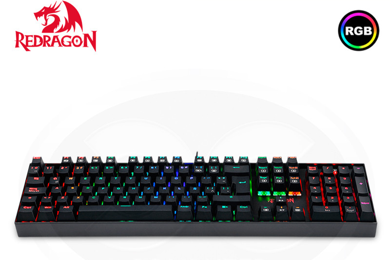TECLADO REDRAGON MITRA BLACK RED SWITCH SPANISH LA K551RGB-1-SP