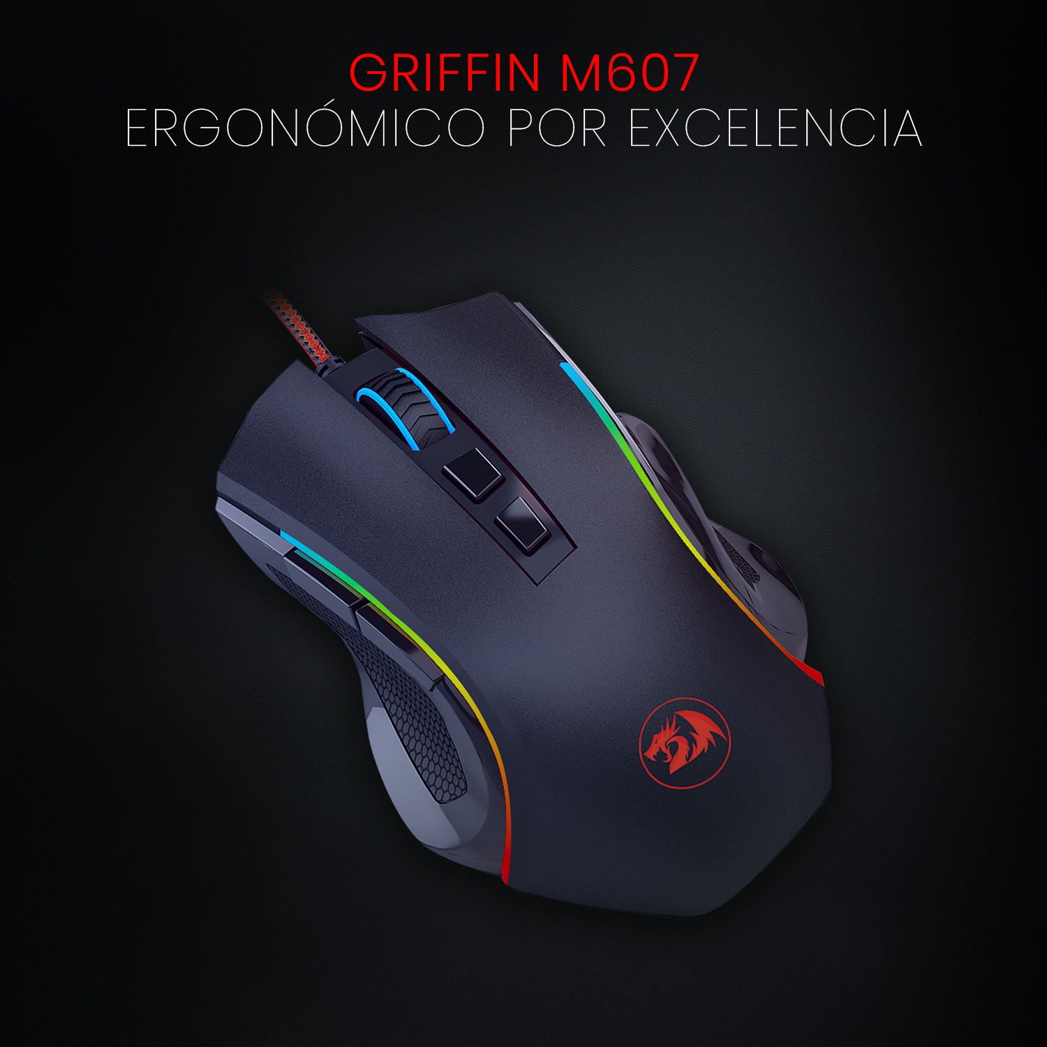 MOUSE REDRAGON GRIFFIN BLACK M607
