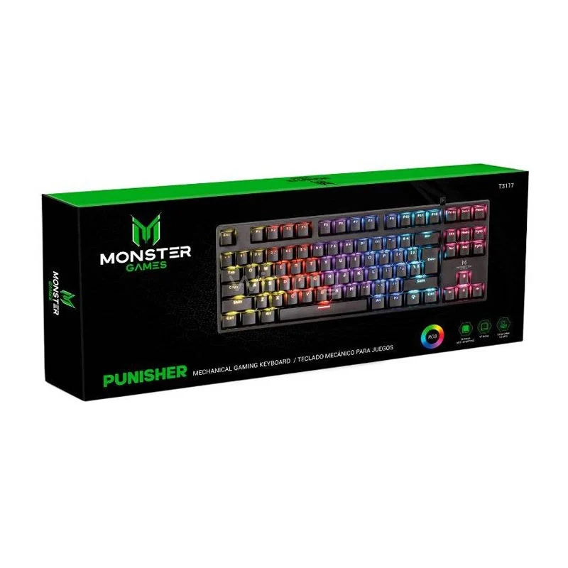 T3117 KEYBOARD MECANICO GAMER MONSTER PUNISHER