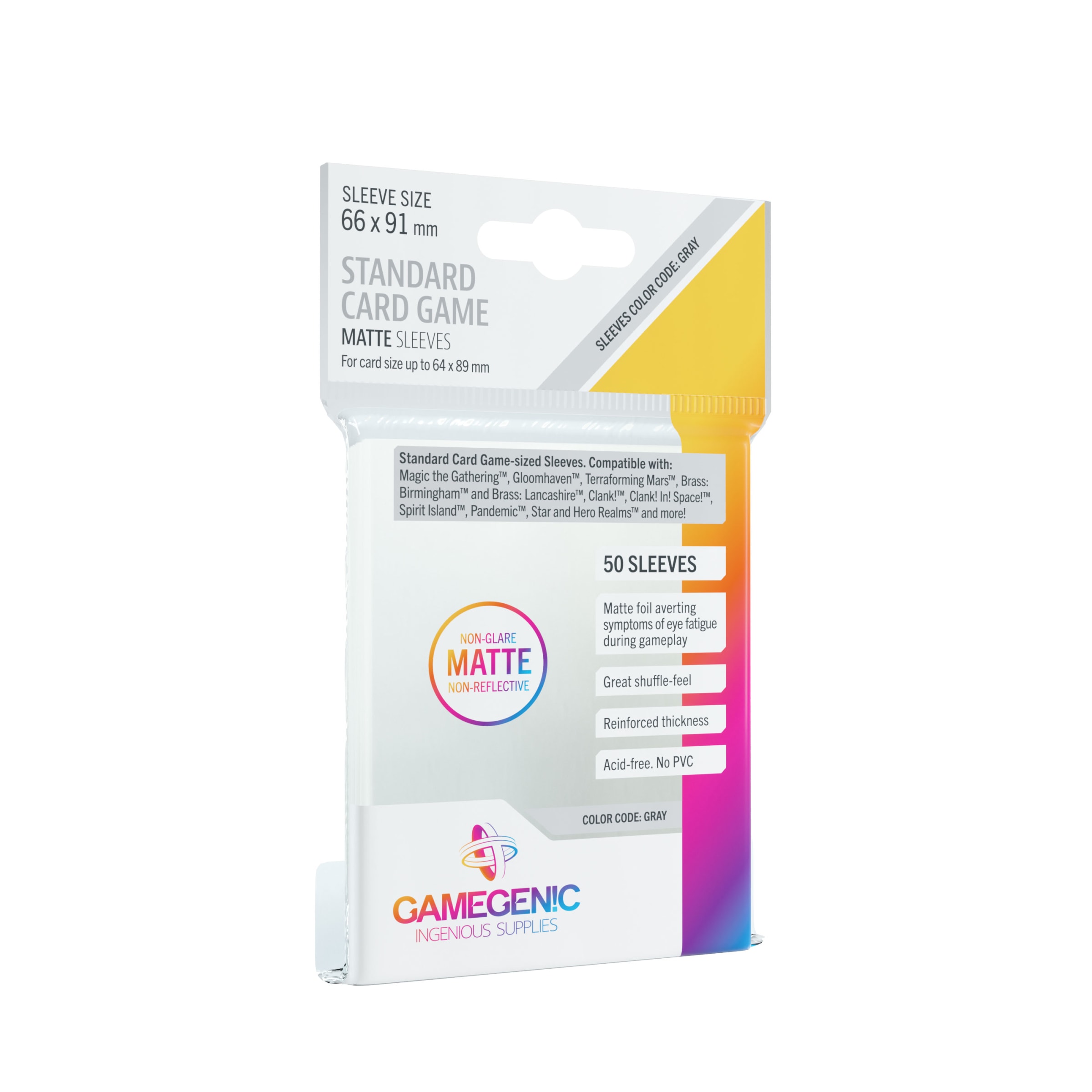 BGG Sleeves Matte Standard Card Game Sleeves (50)