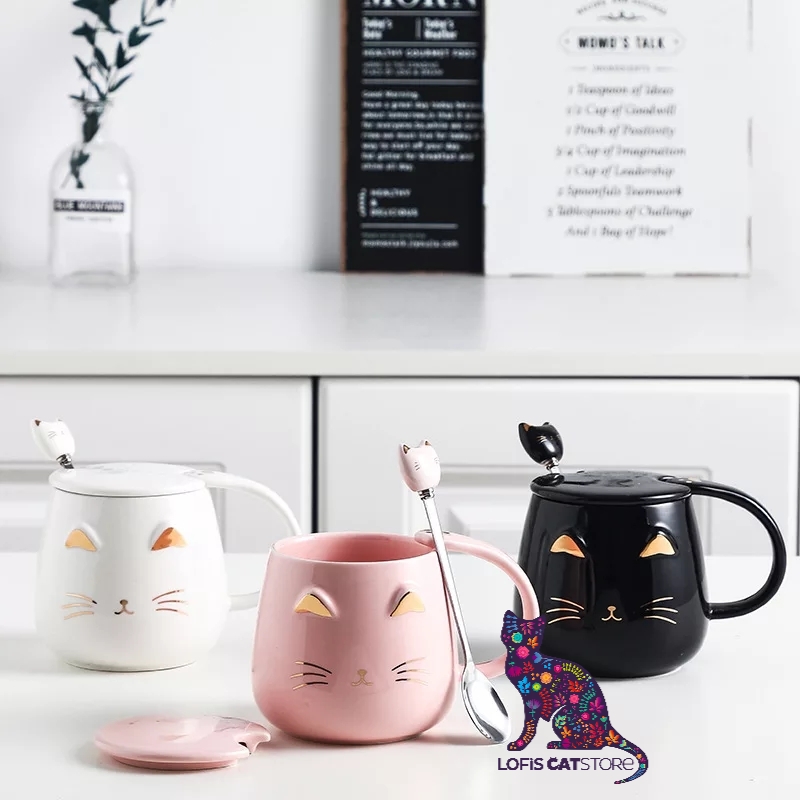 Tazón con Cuchara de Gato