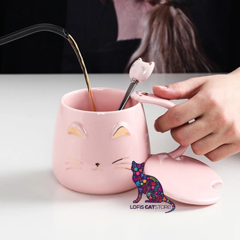 Tazón con Cuchara de Gato