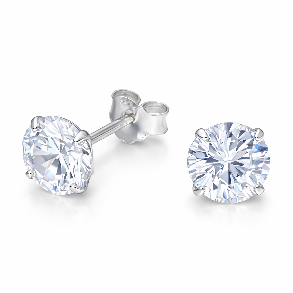 Aros circón plata 925