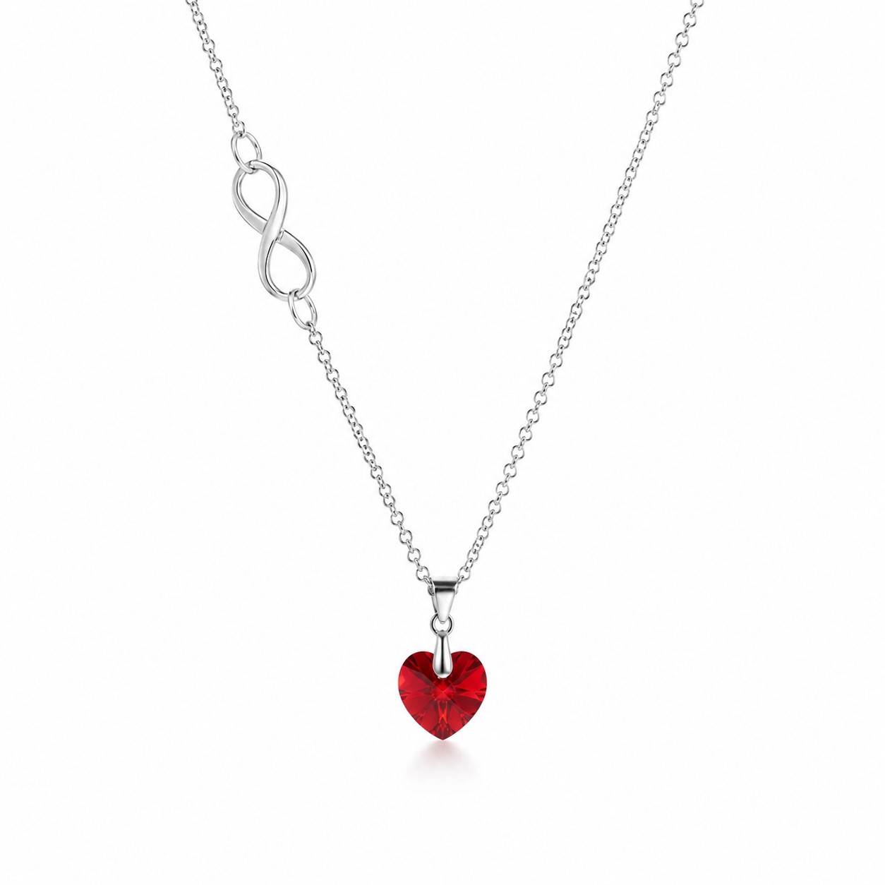 Collar infinito con cristal