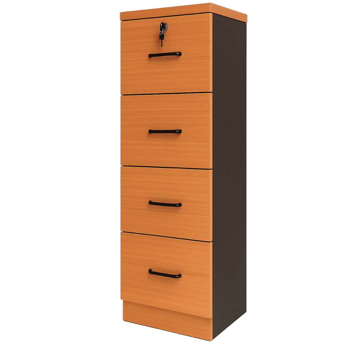 Kardex, 4 Cajones, Primer Cajón Con Llave, 135X48X45, Color Peral