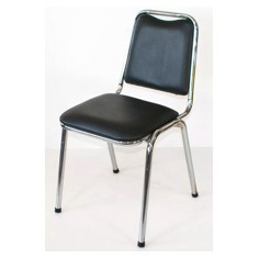Silla Auditorio Cromada Negra