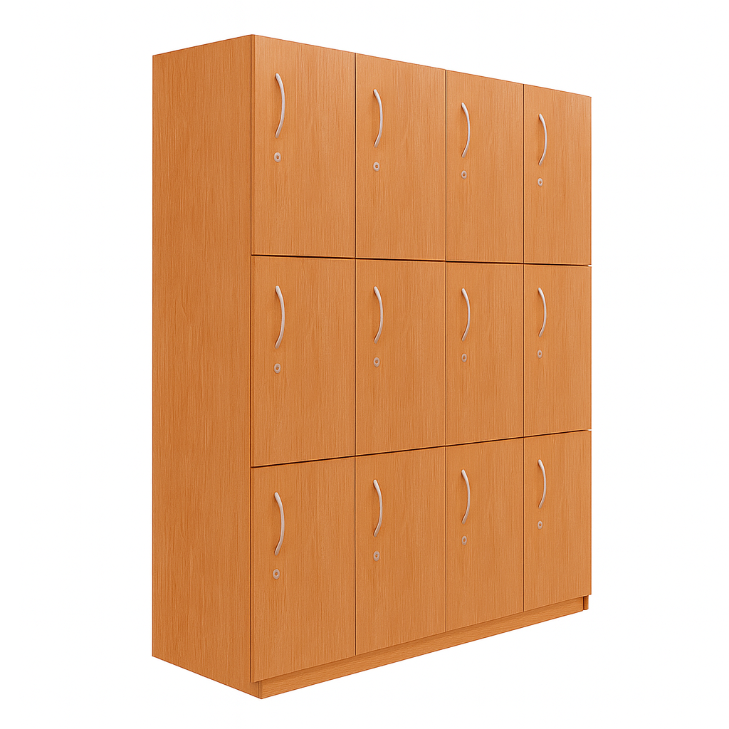 Locker Madera 4C 12P Alto 170 Cm X Ancho 110 Cm X Fondo 45 Cm