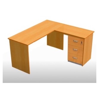 Escritorio Estacion En L Con Cajonera 110X60X110X50X75 Dos Partes