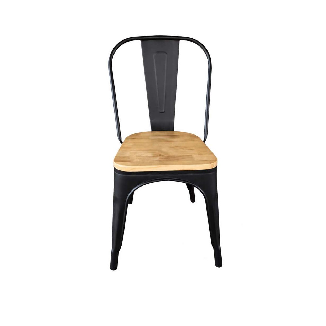 Silla Tolix C/asiento Madera