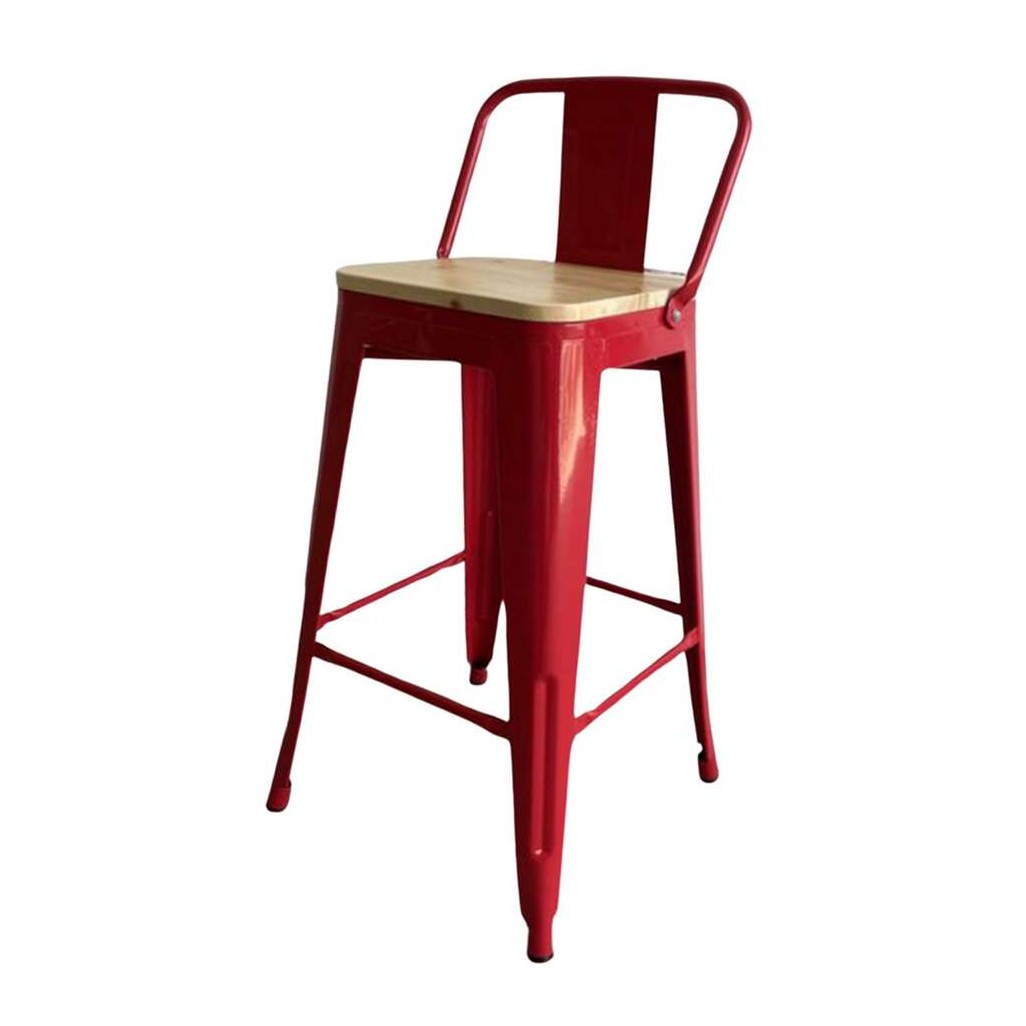 Taburete Tolix Asiento Madera