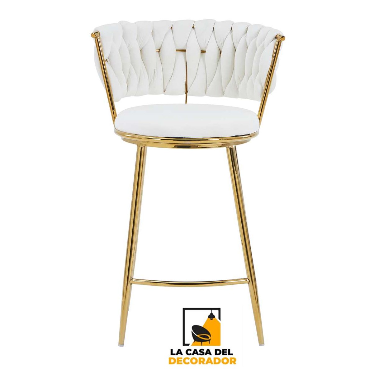 Taburete Bar Queen FijoPata Gold