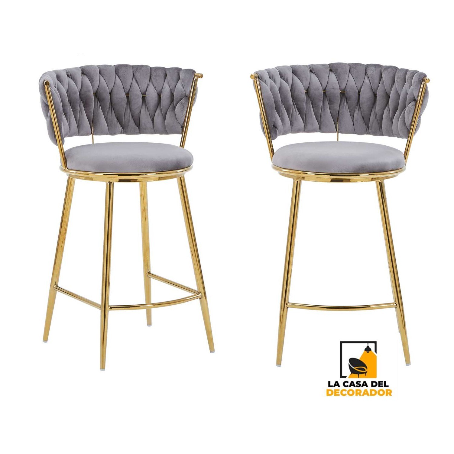 Taburete Bar Queen FijoPata Gold