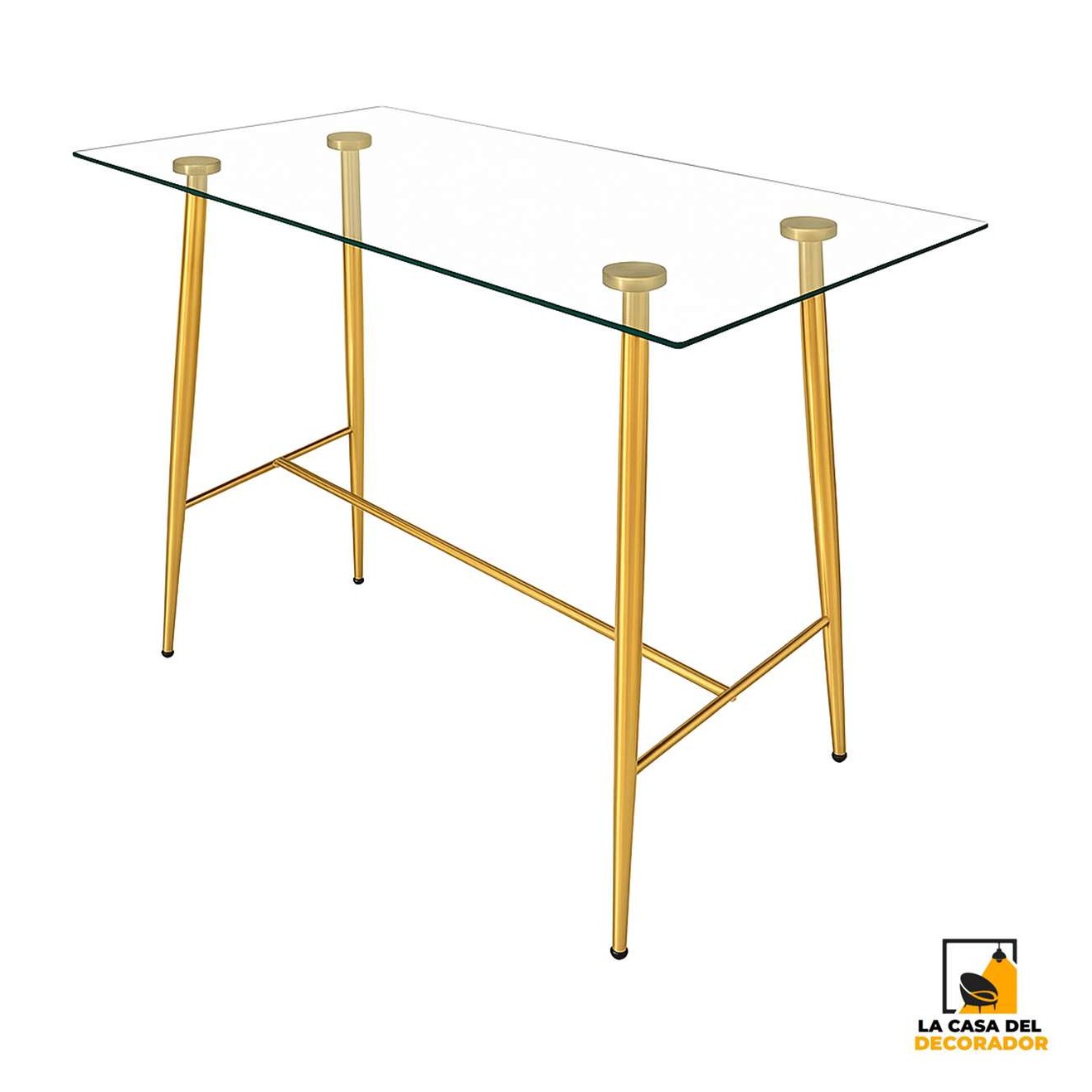 Mesa LYON BAR Rectangular Vidrio Medidas120x60X105cm
