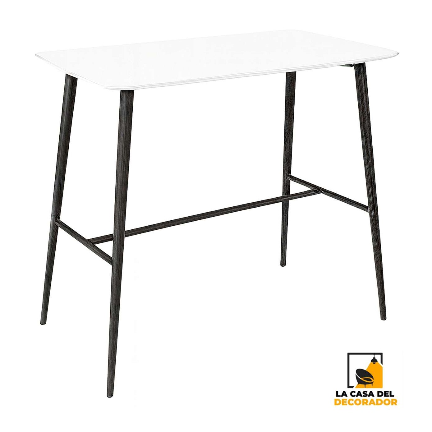 Mesa LYON BAR Rectangular Blanca Medidas120x60X105cm.