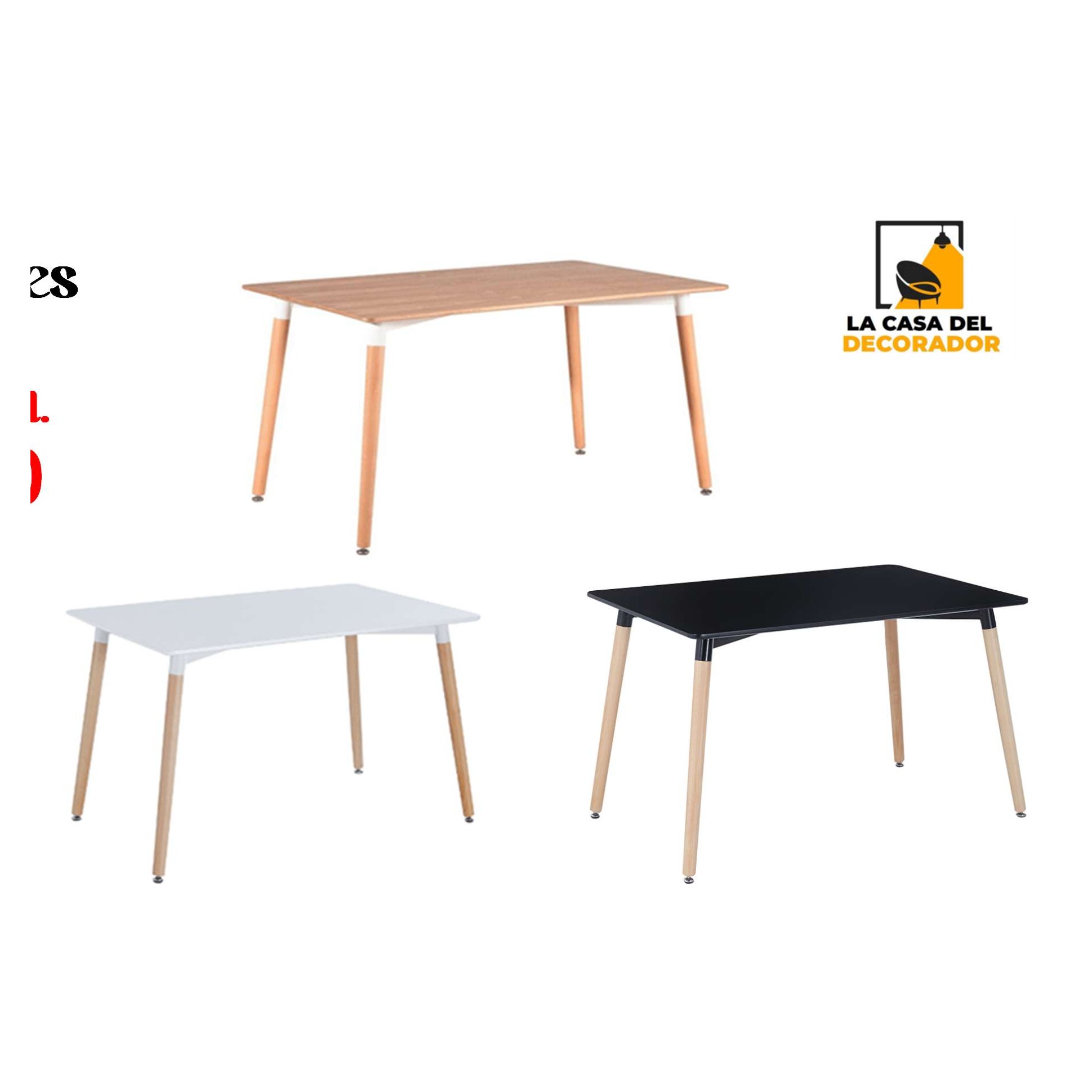 Mesa Eames T Medidas: 120x80cm