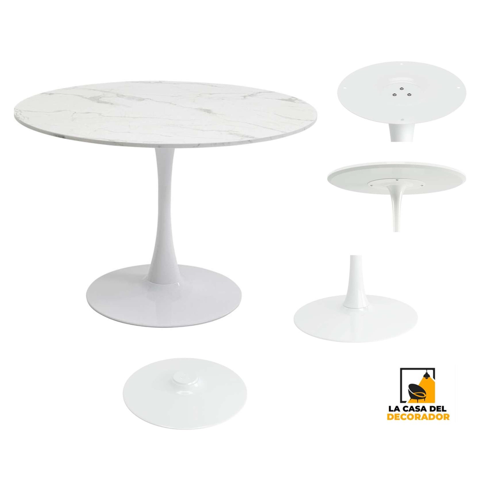 Mesa TulipCX-T1007Quarzo Blanca