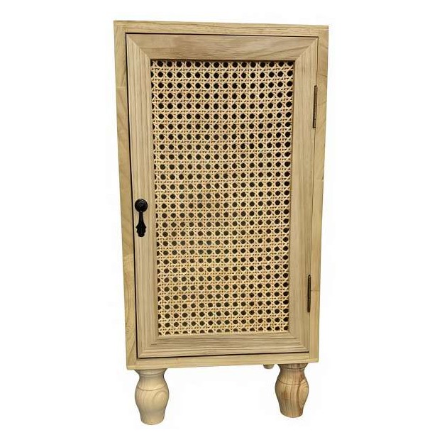 MUEBLE DE MADERA HAYA CON RATAN NATURAL