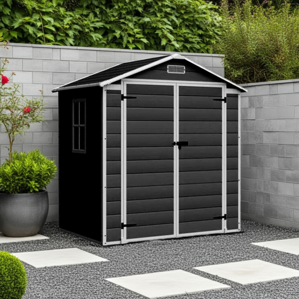 Bodega Jardin Plastico 6X4,4 Gris Oscuro 2.44m2