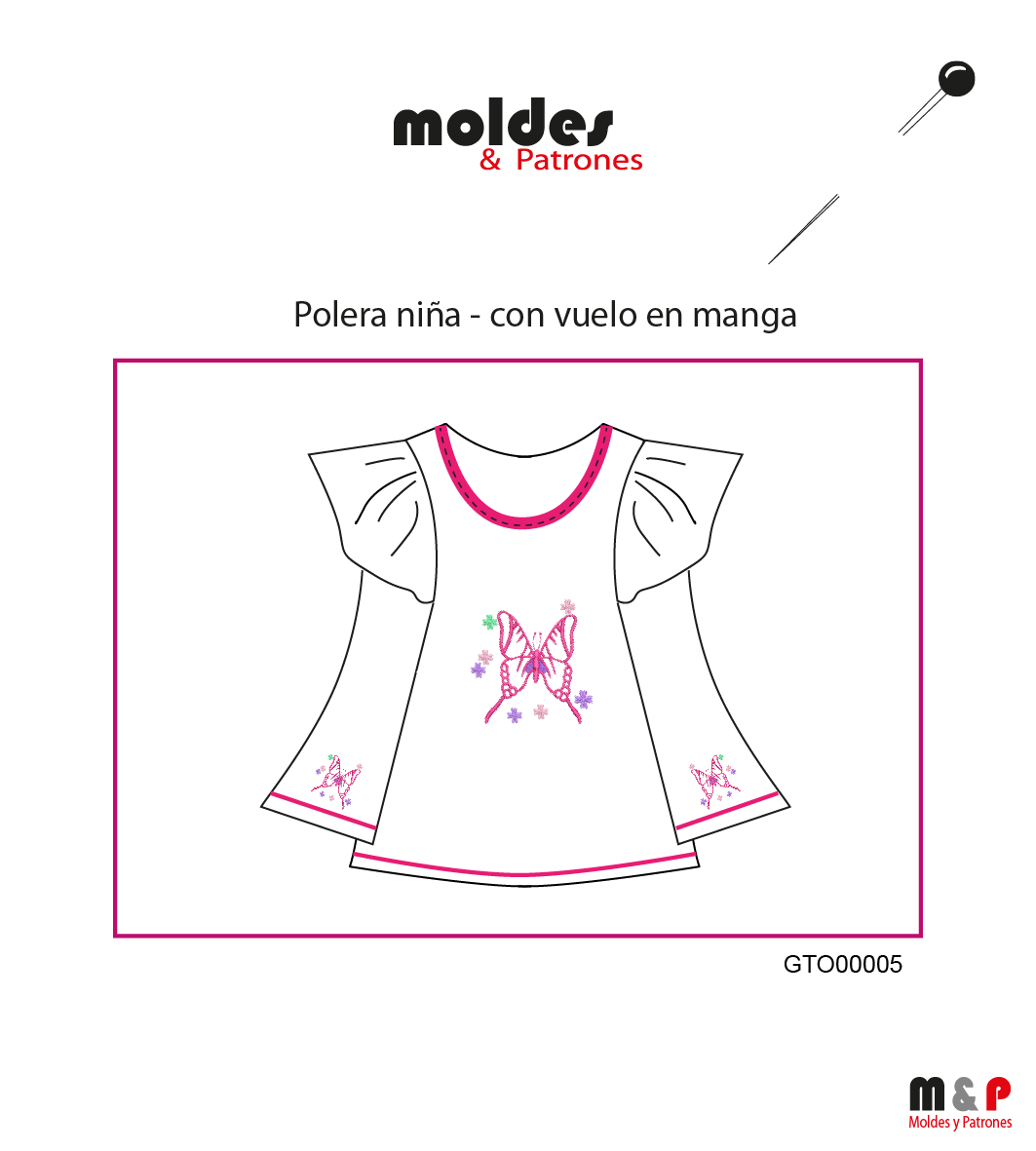 6 TALLAS - Polera con hermosa manga