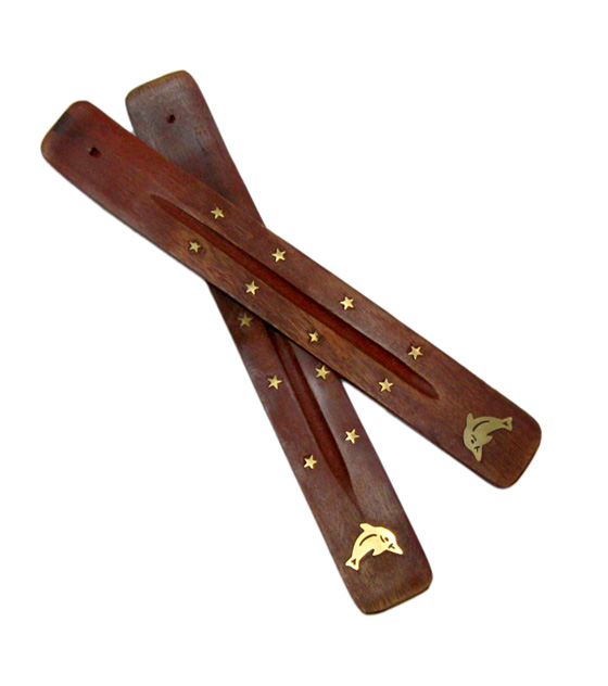 Porta Incienso Tabla Madera Decorada X 12 (300 c/u)