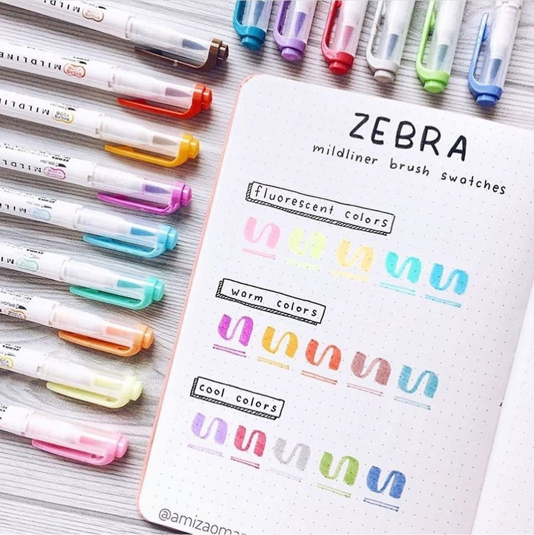 Zebra Mildliners Brush