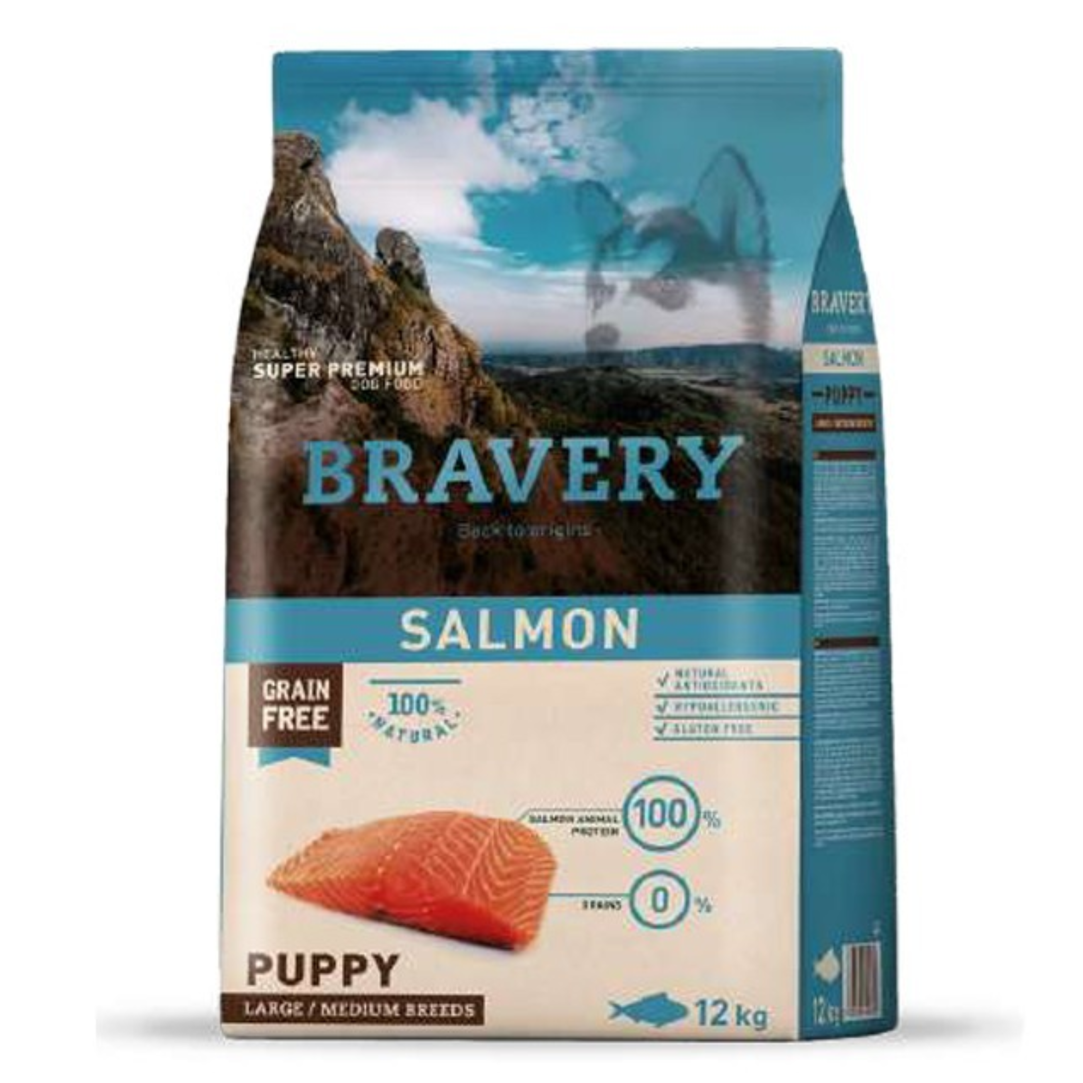 Bravery Salmon Puppy Large Medium Breeds 12 Kg