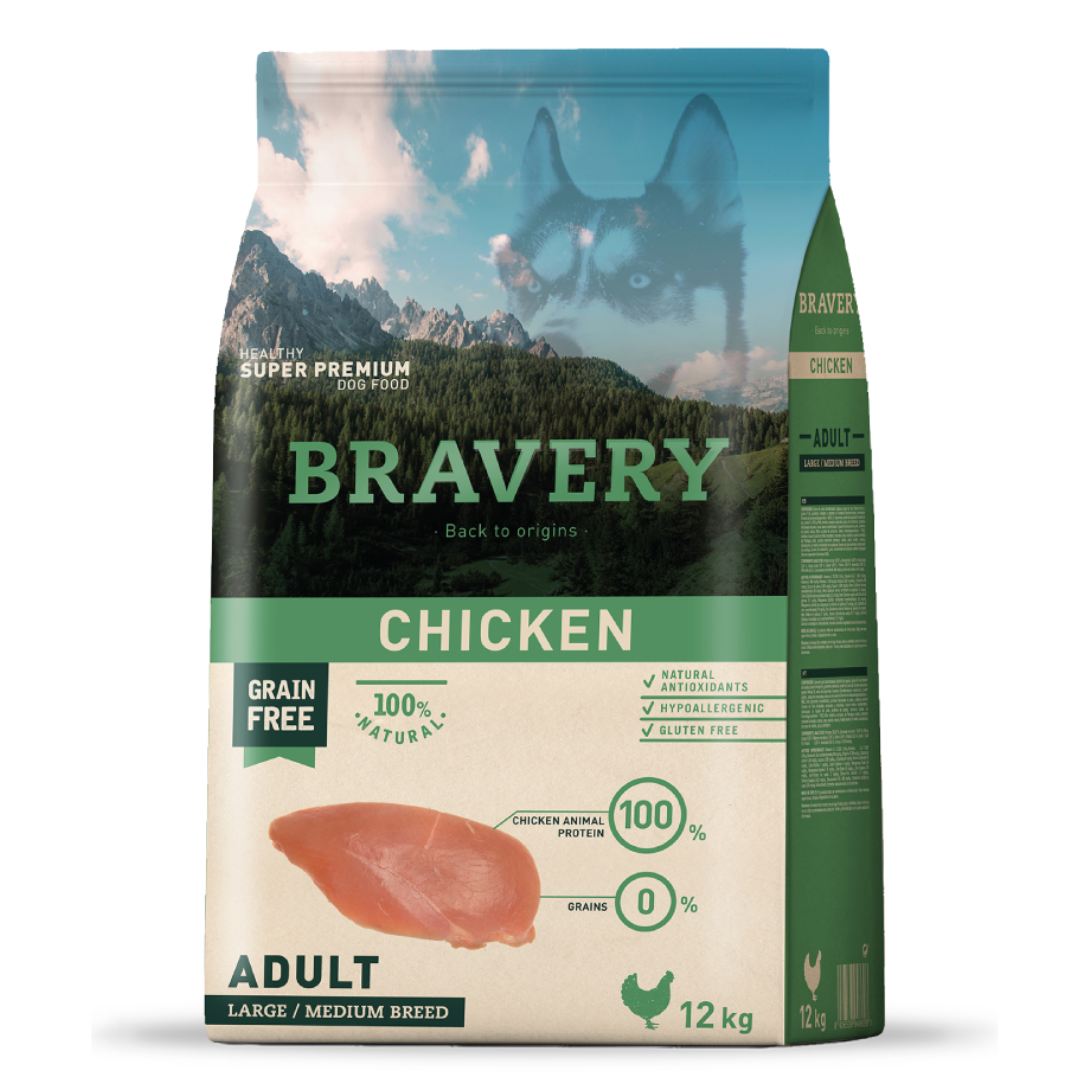 Bravery Chicken Adult Large Medium Breeds 12 Kg