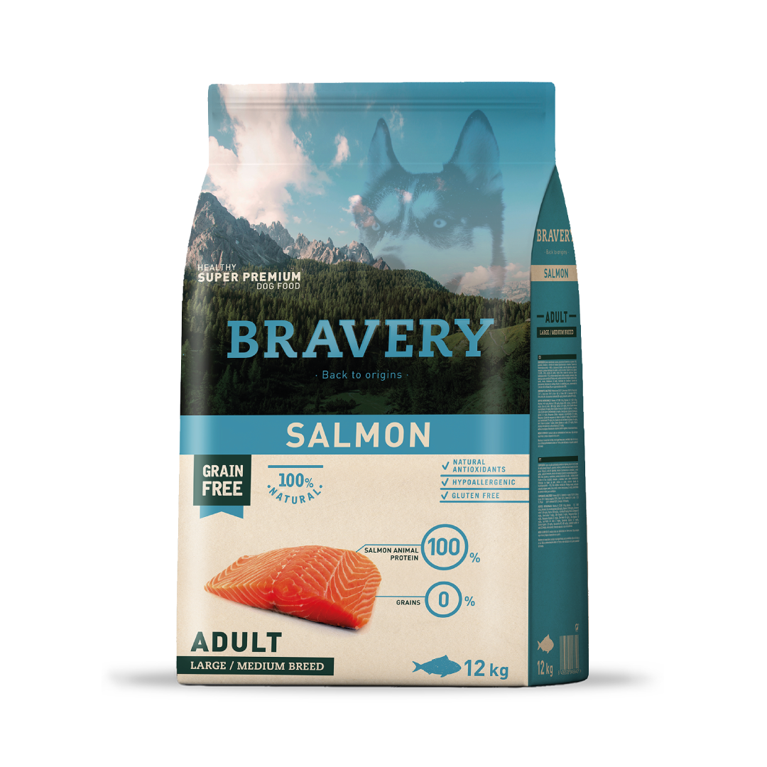 Bravery Salmon Adult Large Medium Breed 12 Kg