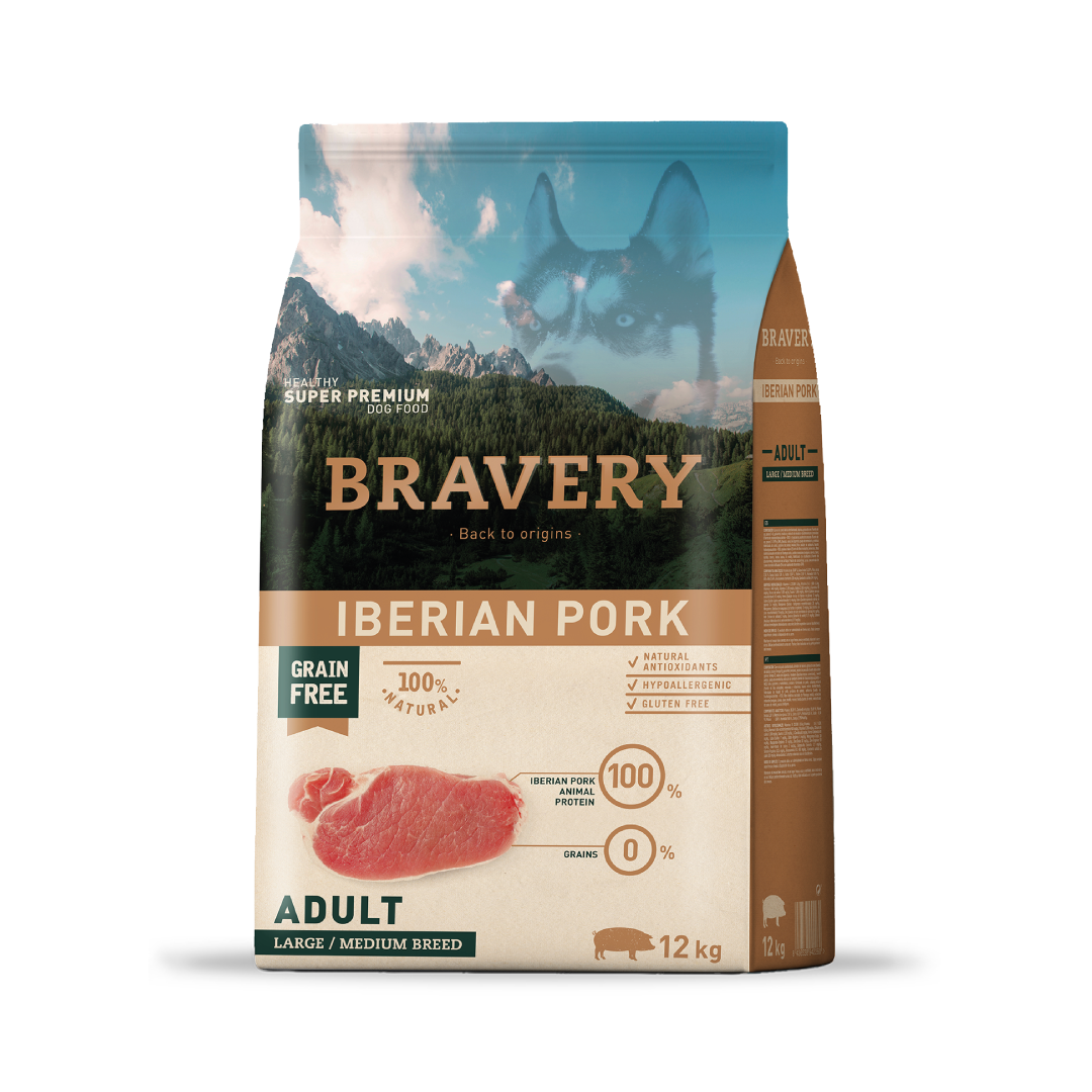 Bravery Iberian Pork Adult Large Medium Breed 12 Kg